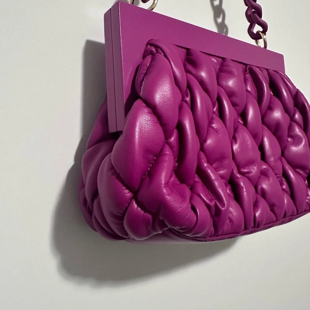 BC Bags Quilted Clutch with Chain Strap